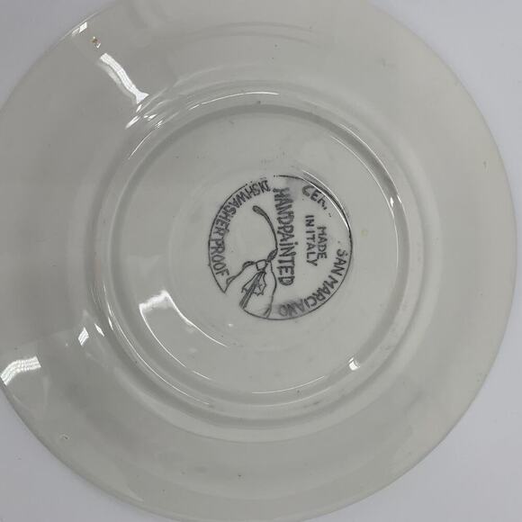 Vintage Ceramica San Marciano Hand Painted Italy Side Plates Four (4) - Picture 7 of 16